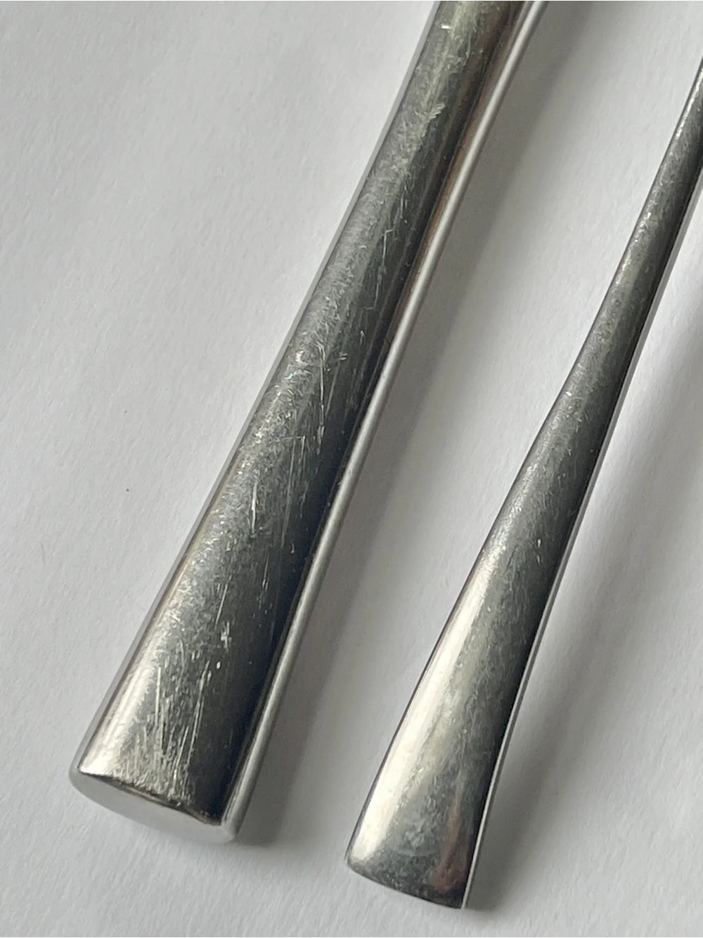 FORTUNOFF Unknown Pattern Stainless 6 Soup Spoon 2 Knife Flatware Lot Korea 18/8